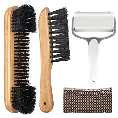 Adhafera Pool Table Brush Cleaner Kit, Brush Made of Pure Solid Wood and Nylon Bristle, Snooker Accessories for Snooker Table - color: Burlywood-4-tool