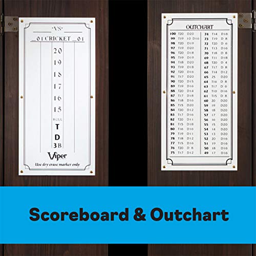 Viper Metropolitan Solid Wood Sisal/Bristle Steel Tip Dartboard Cabinet: Cabinet Only (No Dartboard), Oak Finish - color: Espresso Finish