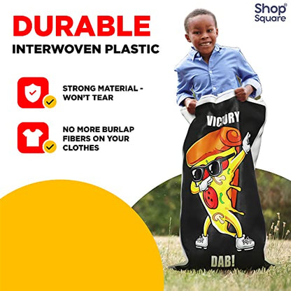 Potato Sack Race Bags | Yard Games | Durable, Interwoven Plastic | Fun, Meme Designs | Family Games For Kids And Adults | Party Supplies | Easter, BBQ, Picnic, Holiday | Set Of 8 | 23’’ x 40’’