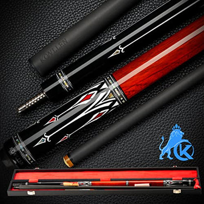 KONLLEN 58 Inch 19oz Carbon Fiber Pool Cue Stick | low deflection,10.5/11.5/12.5mm tips,weight-adjustable design,3/8x8 joint,handcrafted inlay,premium handle - color: AS-1F-10.5mm