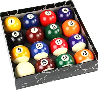 East Eagle Billiard/Pool Balls, Complete 16 Balls Set (2-1/4 Inch)