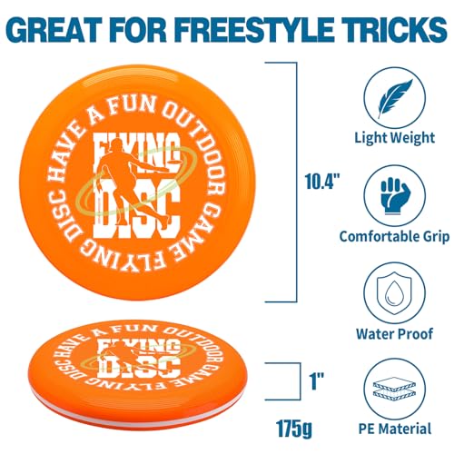 KnLnny Ware LED Flying Disc for Outdoor Games - color: Orange-with Light
