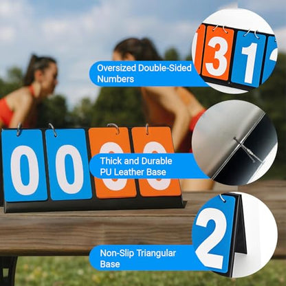 Scoreboard Score Keeper Score Flipper Waterproof Tear-Resistant and durablefor Basketball Tennis Sports