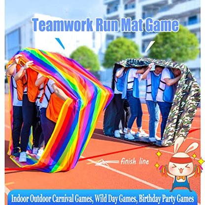 4PCS Teamwork Games Playing Run Mat，Outdoor Activities Carnival Fun Games Competition Games Rolling Running Mats, 7 Models (Size : Adult-6M//20FT) - size: Adult-6M//20FT