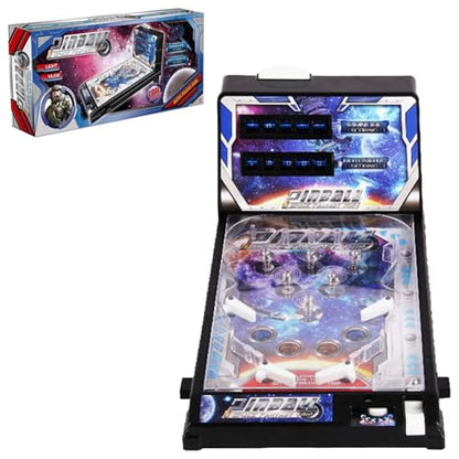 Electronic Tabletop Pinball Game Retro Arcade Pinball Machine for Kids Portable Desktop Ball Shooting Toy with Scorer Light and Sound Birthday Party Gift