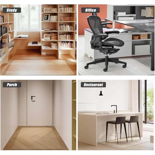 Clear Table, Floor Protector Mat, PVC Chair Mat for Hard Floors, Anti Scratch Waterproof Easy Clean Non-Slip for Office Dresser Night Stand Computer Writing Desk Tabletop