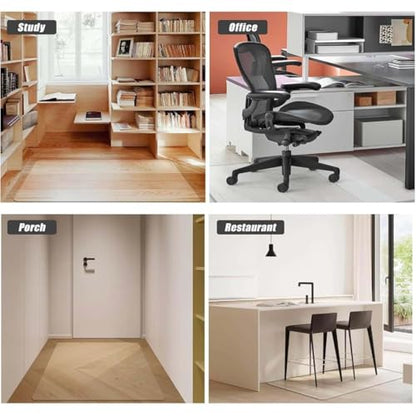Clear Table, Floor Protector Mat, PVC Chair Mat for Hard Floors, Anti Scratch Waterproof Easy Clean Non-Slip for Office Dresser Night Stand Computer Writing Desk Tabletop