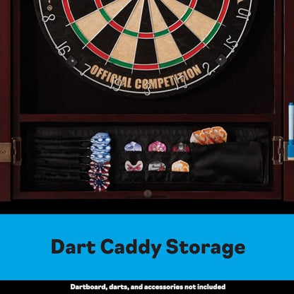 Viper Metropolitan Solid Wood Sisal/Bristle Steel Tip Dartboard Cabinet: Cabinet Only (No Dartboard), Oak Finish - color: Mahogany Finish