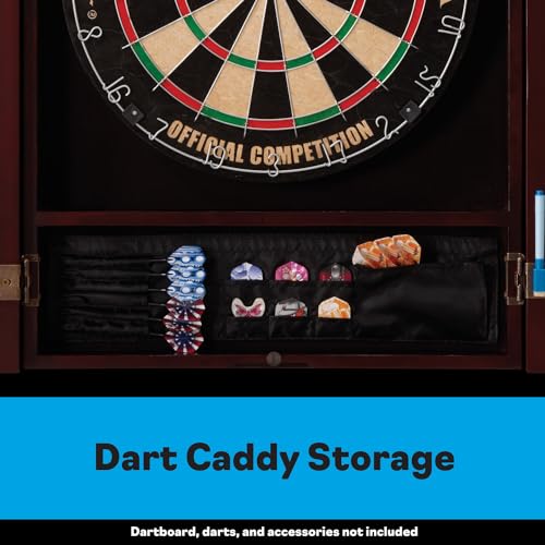 Viper Metropolitan Solid Wood Sisal/Bristle Steel Tip Dartboard Cabinet: Cabinet Only (No Dartboard), Oak Finish - color: Mahogany Finish