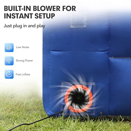 10Ft Inflatable Football Target Toss with Balls, Portable Football Throwing Target for Indoor & Outdoor Sports, Carnivals, Camping, and Family Activities