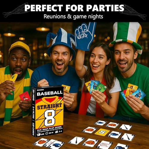 QUOKKA Hockey & Baseball Card Game Set – 2 Sports Games for Kids & Adults