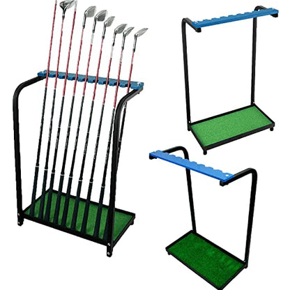 Nisorpa Golf Club Rack Golf Club Organizer 9 Clubs Golf Putter Stand - Indoor Display Rack Metal Golf Club Display Rack for Storage Sports Outdoors Wall Garage