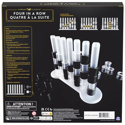 Spin Master Games, Cardinal Classics Four in a Row, Classic Board Game, Modern Coffee Table Décor, 2 Players, for Ages 8 & Up - size: One Size, style: Four in a Row Game