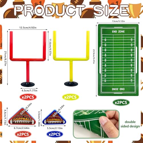10 PCS Colors Mini Flick Football Games Mini Table Top Sports Games - color: Red Yellow