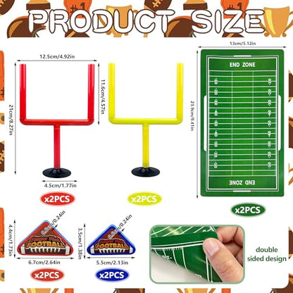 10 PCS Colors Mini Flick Football Games Mini Table Top Sports Games - color: Red Yellow