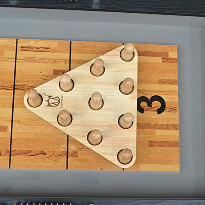 CROWN ME Shuffleboard Bowling Pin Set - style: solid-wood