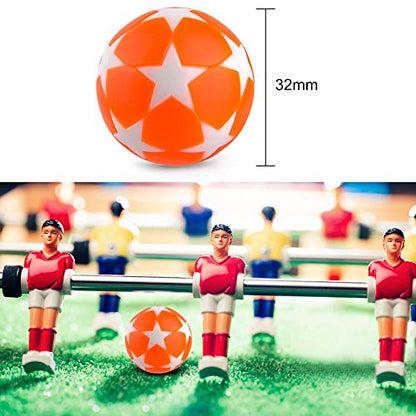 Coopay 24 Pieces 32mm Foosball Balls Table Multicolor Football Soccer Replacement Balls for Official Tabletop Game - color: multicolour star