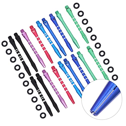 KICHOUSE Aluminum Alloy Dart Shafts Set Lightweight Portable Metal Rods Rings for Indoor Darts Easy to Install Durable and Functional Accessories for Enthusiasts