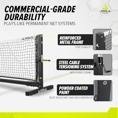 JOOLA Pro Pickleball Net – Portable Outdoor Pickleball Net System – Heavy Duty, Tournament Grade Net for Outside & Indoor Pickleball Courts – Regulation Height & Length