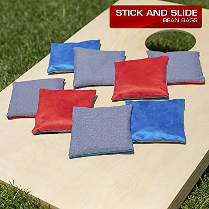 Backyard Champs Wood Cornhole Sets - Bean Bag Toss with 2 Cornhole Boards and 8 Bean Bags'