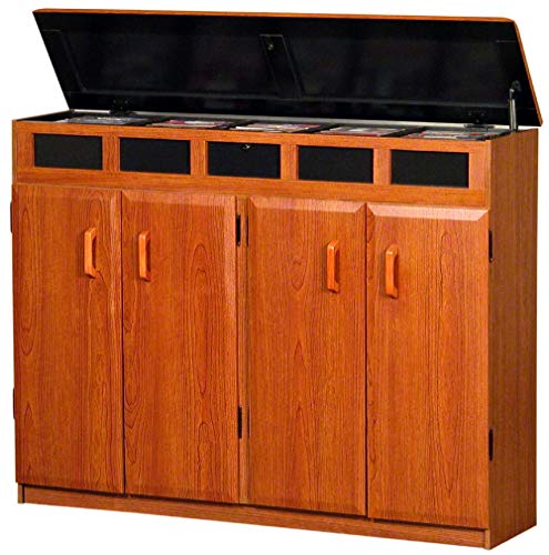 Venture Horizon Top Load Media Cabinet - Cherry - color: Cherry-finish