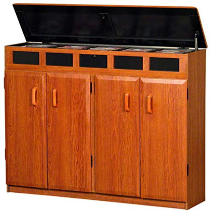 Venture Horizon Top Load Media Cabinet - Cherry - color: Cherry-finish
