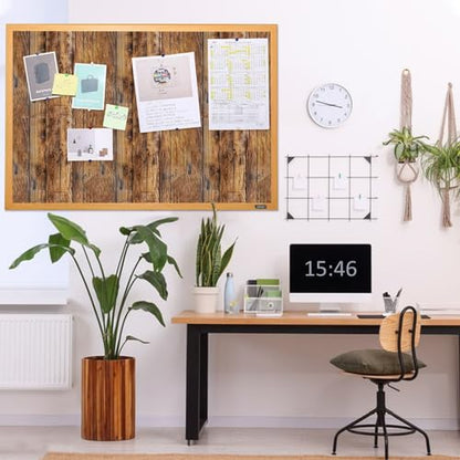 Wood Grain Dart Board Wall Protector Dartboard Surround Wall Protector Felt Dartboard Wall Protection Self-Adhesive Spliced Wall Surround Board Dart Board Backing Felt Wall Tiles Cork Board