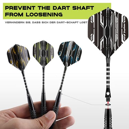 Darts Plastic tip,Soft Tip Darts Set，3pack 18g with Extra Tip,Dart Flights and Dart Shafts for Electronic Dart Board