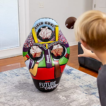 Franklin Sports Kids Football Target Toss Game - Inflatable Throwing Target Toy with Soft Mini Footballs - Fun Kids Sports Game - style: Football Target