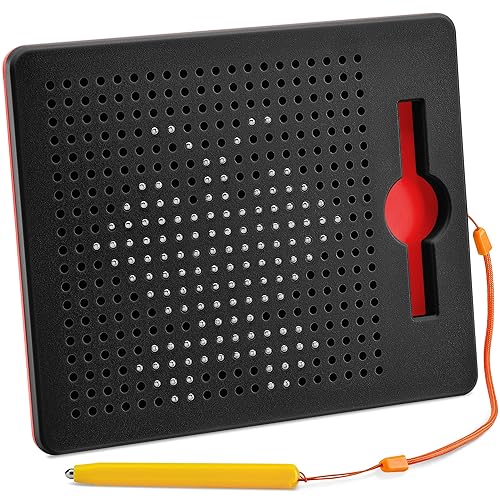 AYNAT FUN Magnetic Drawing Board for Toddlers & Kids - Toddler Doodle & Sketch Toys, Includes Magnet Stylus Pen and Beads for Girls & Boys, Travel & Car Ride Activities - size: Square Black