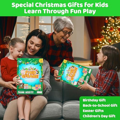 Search and Find Activity Books for Kids Ages 3-5, Toddler Toys Travel Games, Kids Busy Book for Car Airplane Road Trip Essentials, Perfect Easter Christmas Birthday Gift, Preschool Learning Activities - color: Green