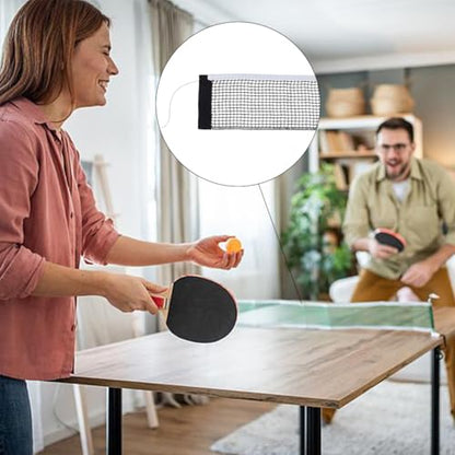 CREATCABIN Table Tennis Net Black Ping Pong Net Replacement Portable Easy Setup Ping Pong Table Net String Tension Equipment Accessories for Any Table Training Competition Indoor Outdoor 70 x 5.7 Inch