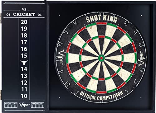 Viper by GLD Products Steadfast Dart Backboard with Shot King Sisal Board, Black