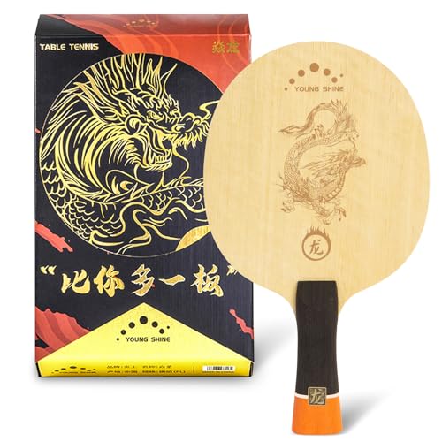 YAN-Long Professional Ping Pong Paddle,Built-in Arylate Carbon Table Tennis Racket,for Intermediater and Advanced Players or Table Tennis Enthusiast（Single Racket）