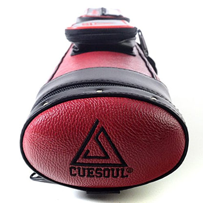 CUESOUL Soocoo Series 2x4/2x2 Hard Pool Cue Case -Holds 2 Cue Butt and 4 Cue Shafts,Four Color Available - color: 2x2-Wine Red
