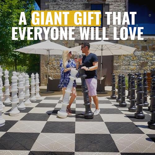MegaChess Giant Chess Set Game with 49" Tall King - A Large Chess Set Yard Game for Families Looking for Outdoor Jumbo Games - 32 Large Pieces Made from Durable HDPE (Board Not Included)
