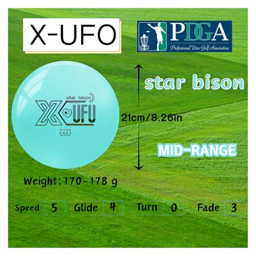 X-UFO Disc Golf Set - Disc Golf Starter Set 5 Pieces, with Putter, Driver, Mid-Range Discs, Mini Discs,Disc Golf Discs Set 170-178 Grams,PDGA Certified Golf Disc (Set 1) - color: Set 1