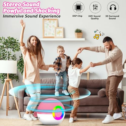 goopow Mini Karaoke Machine Speaker for Kids Adults, Portable Bluetooth Microphone Song Toys with LED Light, Best Chritmas Birthday Festival Gift for 3 4 5 6 7 8+ Year Old Girls Boys (Pink-2MIC) - color: Pink-2Mic