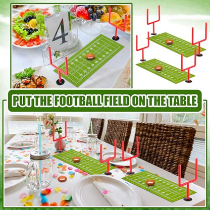 Simgoing 4 Set Soccer Football Centerpieces Table Decor Sports Party Decorations Pitch on The Table Game with 4 Flick Games Set Office Sports Party Favors(Football) - style: Football