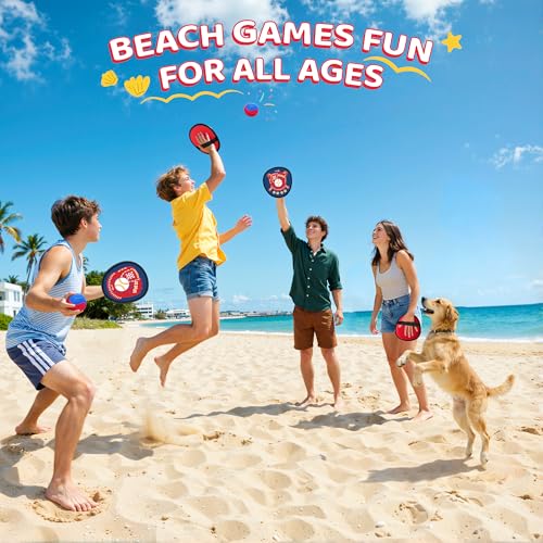 Twinkoo Toss and Catch Ball Game Set for Kids, Kids Toddler Baseball Glove & Catch Ball Toys,Kids Outdoor Games for Family, Toys for Beach Pool Yard Outside, Birthday Gift for Ages 3 4 5 6 7 8-12