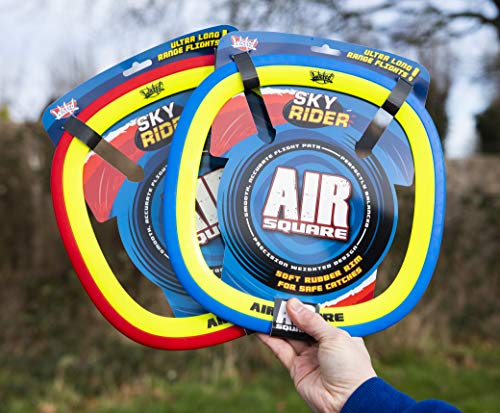 Wicked Air Square. Special Square Shape Designed Flying Disc. Durable & Flexible Rubber Disc Which Flies Smoother and Longer Distance. Easy to Throw & Catch! Not Your Normal Flying Disc! Blue Or Red
