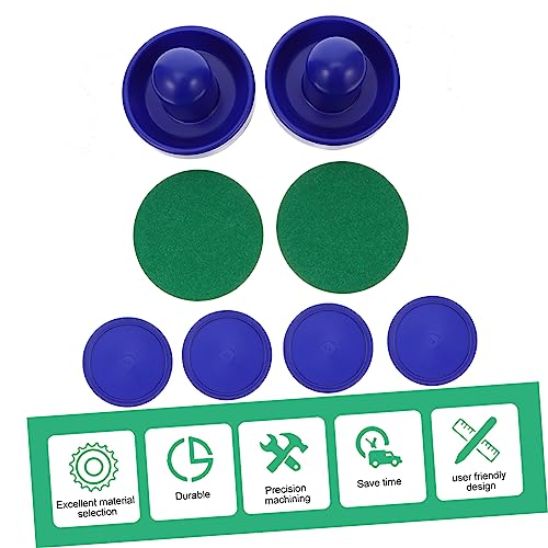 Toyvian Air Hockey Pusher and Puck Set 76mm Replacement Accessories for Game Tables Sturdy Plastic Suitable for Boys and Girls and Adults