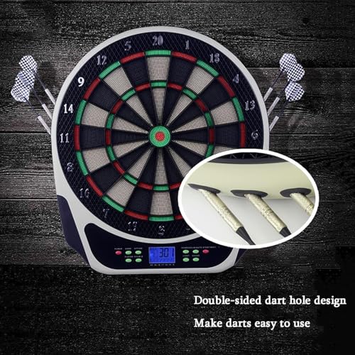 Automatic Scoring Electronic Dart Board, Professional Digital Dartboard Suitable for 1-8 Players, with 6 Soft Tips Darts, 18 Games/159 Ways to Play, LCD Digital Display, for Bar