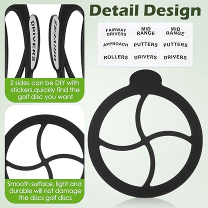 3PCS Disc Golf Bag Dividers, Disc Golf Rack Divider Inserts, Disk Storage Sort Organized and Easy to Access, Driver, Mid-Range, Putter, Fairway Drivers, Approach,Rollers for Beginners