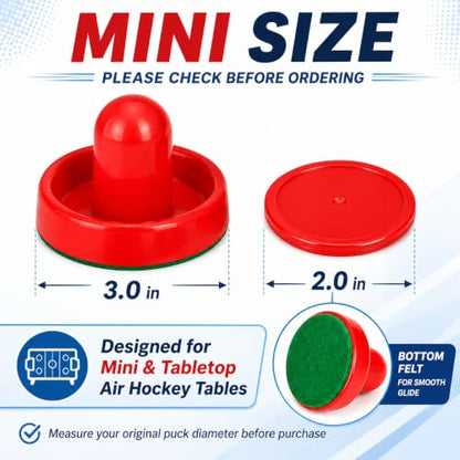 Air Hockey Pucks and Paddles,Air Hockey Strikers Pushers Air Hockey Table Replacement Accessories - color: Red