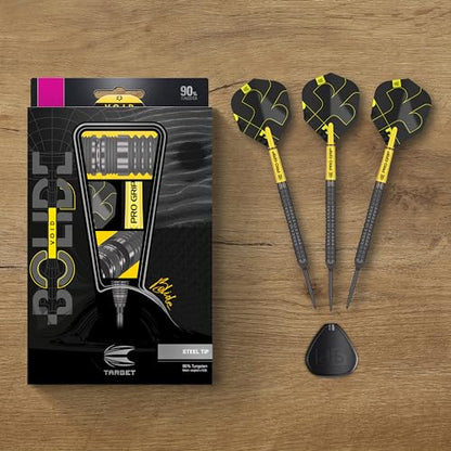 Target Darts Bolide Void 90% Tungsten Dart Set, Steel Tip Swiss Point Darts | 21G/22G/23G/24G/25G/25G | Professional Darts Sets, Black Darts, Swiss Point Tool Included - size: 23G, style: Barrel 04
