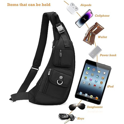 NICGID Sling Bag Chest Shoulder Backpack Crossbody Bags Casual Daypack for Men Women (Army gren-014) - color: Army Gren-014