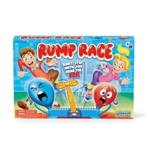 Rump Race Family Game Night - Balloon Popping Battle Board Game - Party Game - The Race is On to Pop Your Opponents Balloon - Bounce Your Balloon Off - Ages 8+ - style: Rump Race