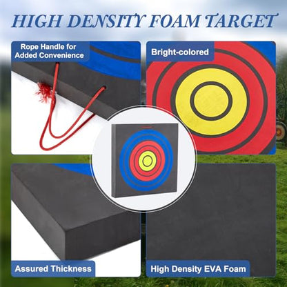 Sumind 20" Foam Archery Target Block High-Density EVA Foam Target for Backyard Archery & Knife Throwing Targets for Backyard Practice, Training, Outdoor Entertainment