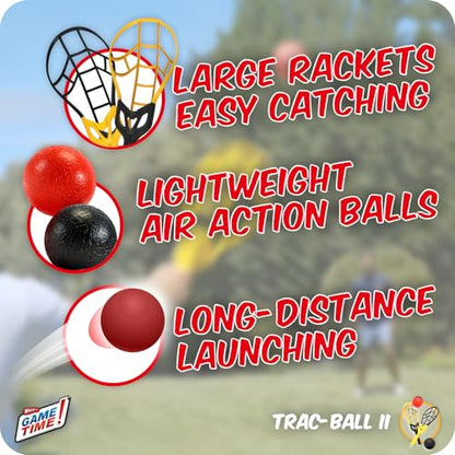 Wham-O Game Time Trac-Ball II. with or Without 2 Rackets. Air Action Balls for Outdoor Play for Kids & Adults of All Ages | Original Tracball & Other Outdoor Games - style: With Rackets